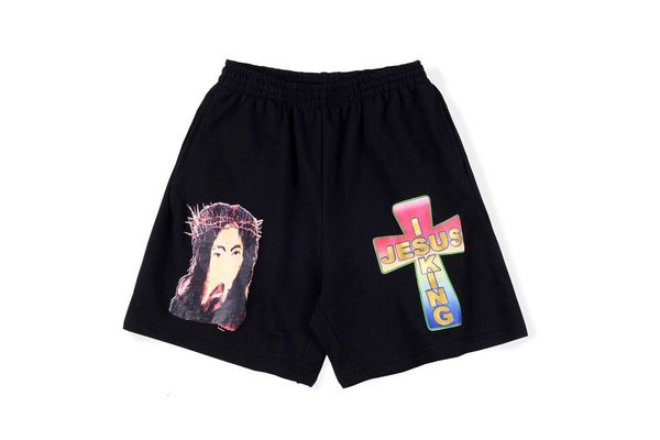 

short of quality 1:1:1 upper foam hip jesus is king shorts, White;black