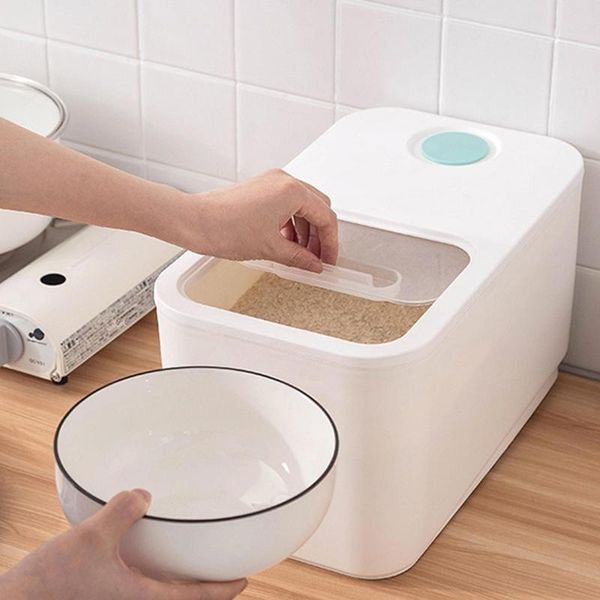 

storage bottles & jars 10kg moisture-proof rice box holder kitchen flour grain tank bucket