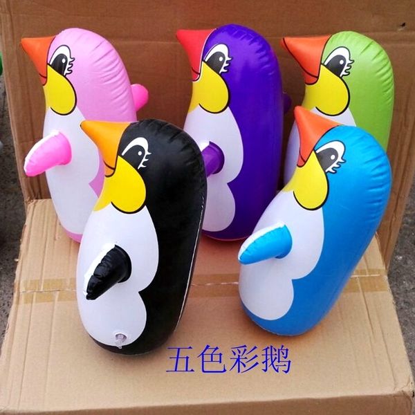 

new color tumbler 36cm colorful penguin inflatable toys for children