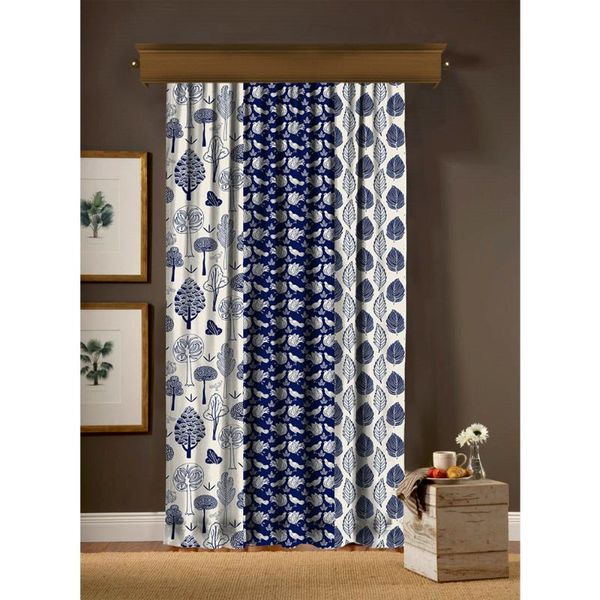 

cipcici 3 figure natural wonder collage curtain single panel kids living room girl child woman elite blue plain & drapes