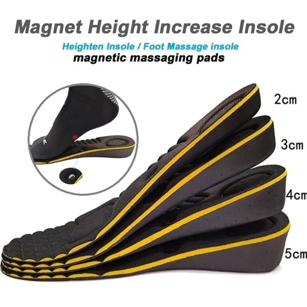 Магнитный массаж высота Увеличение стельки Увеличение Стельки Антибактериальный каблук выше Универсальный магнитный терапевтический прокладку 220121