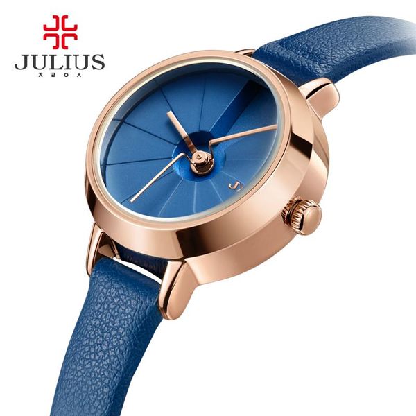

wristwatches korean design women's quartz wrist watch blue leather montre femme 30m waterproof slim ladies thin dial 23mm whatch reloj, Slivery;brown