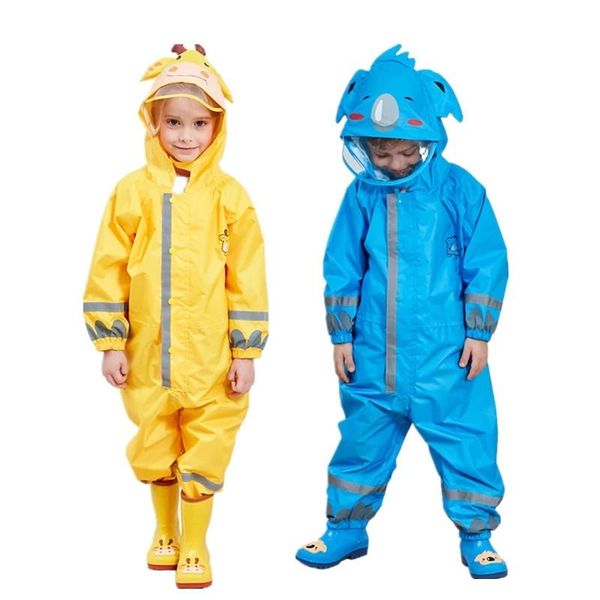

raincoats cute animal baby jumpsuits rain coat waterproof polyester raincoat children windproof poncho for kindergarten student