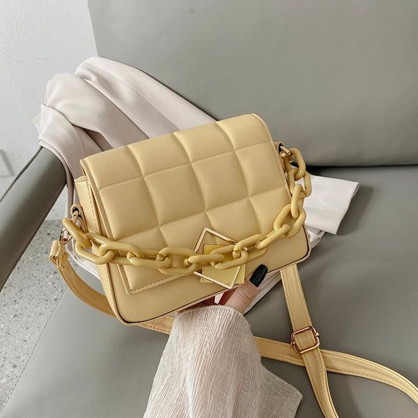 

evening bags 2021 summer shoulder bag women's designer pu leather retro chain handbag solid color wallet fashion casual lady messenger