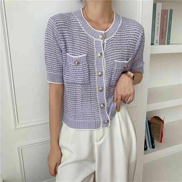 

women's hoodies & sweatshirts hzirip vintage soft chic fashion summer mesh shirt female all-casual short sleeve match single-breasted 8, Black