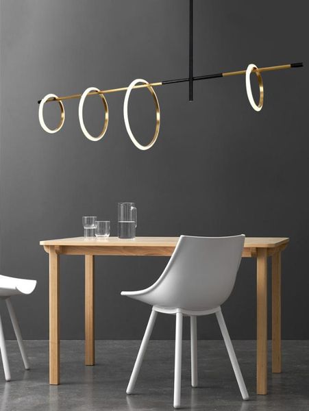 

postmodern led magnetic attraction chandelier lighting novelty living room pendant lamps bedroom dining deco ring hanging lights chandeliers