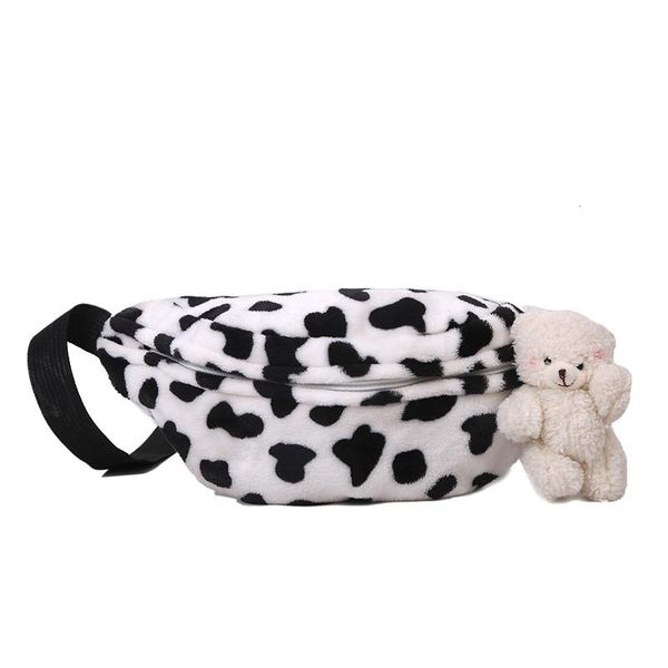 

cow print bag heuptas fluffy waist for girls bolso monedero hip torba damska chest fanny pack crossbody heuptasje bags