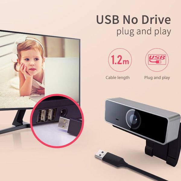 

webcams hd 1080p rotatable webcam built-in microphone usb plug web camera widescreen video network teaching for pc lap2021