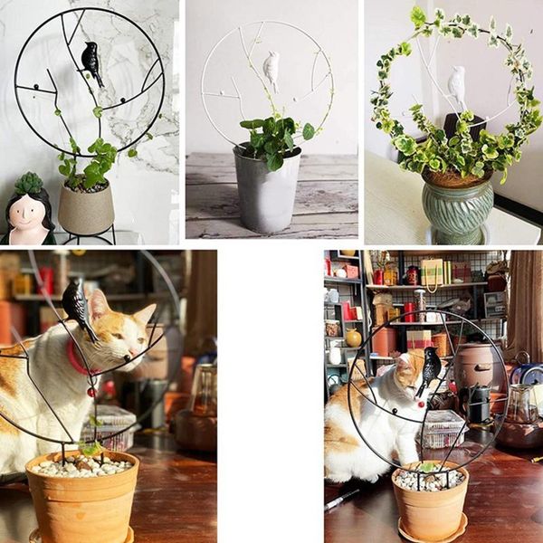

other garden supplies climbing plant taid retro potted with round rustproof metal bird durable support tool 30/35cm