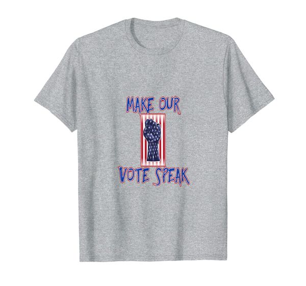 

make our vote speak get involved be a leader t-shirt, White;black