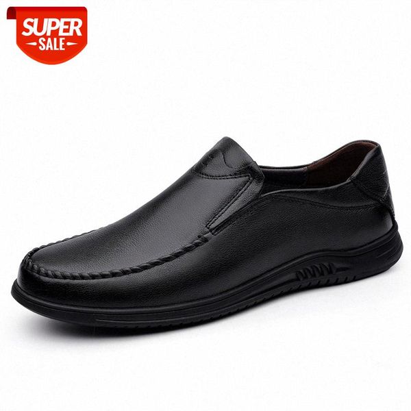 

summer first layer leather soft men's shoes #qe5t, Black
