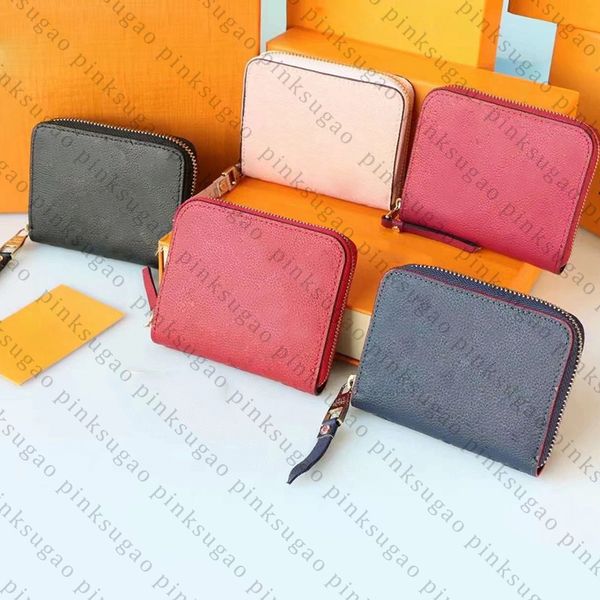 

pink sugao women wallet handbag designer clutch bag lady change purse bags fashion luxury genuine leather handbags 5 colors long--80, Red;black