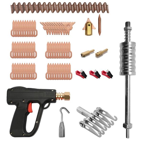 

professional hand tool sets 81pcs dent puller kit car body repairing tools spot welding electrodes spotter weld machine removing dents remov