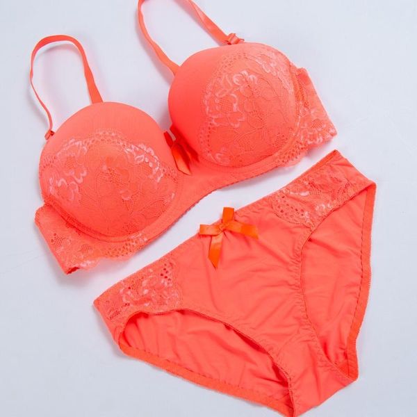 

bras sets plus size women bra and brief panty underwear lingerie over for cup d e push up 2021, Red;black