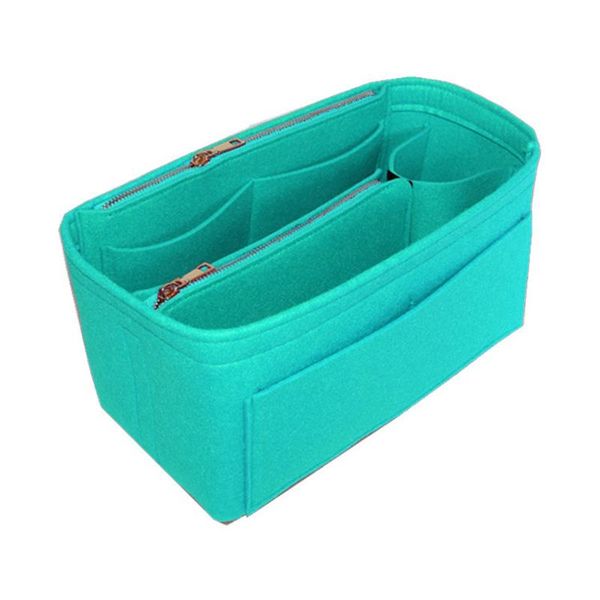 

cosmetic bags & cases 50le purse organizer insert felt bag with zipper handbag tote shaper multi pockets large storage