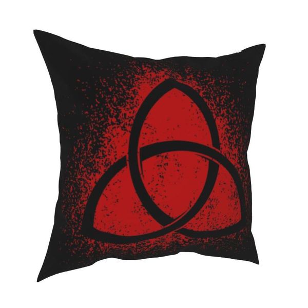 

cushion/decorative pillow triquetra red spray pattern case valknut symbol cushion covers decorative pillowcase for living room 45x45cm