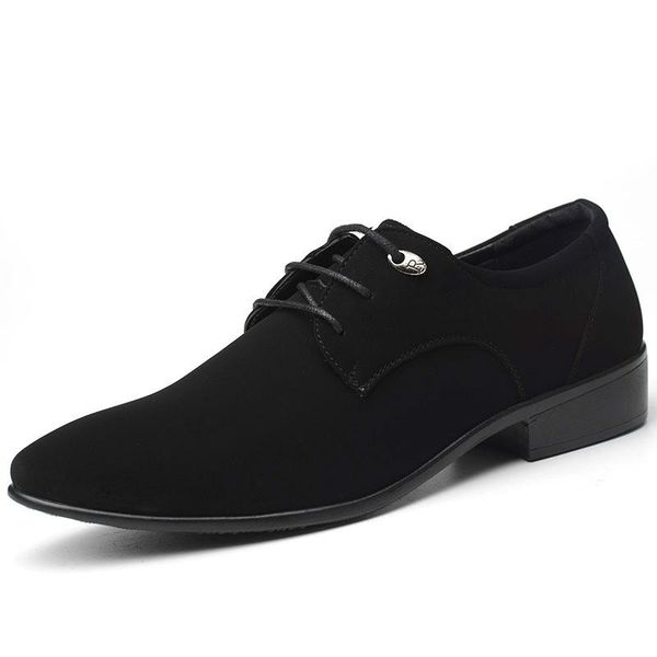 

dress shoes men elegant for oxford wedding fashion classic formal mocassin homme, Black