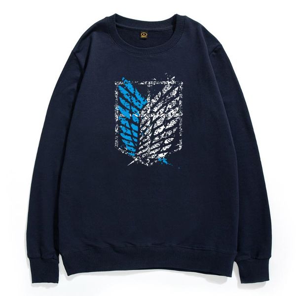 

men's hoodies & sweatshirts jiyuu no tsubasa men anime attack on titan pullover hip hop japanese manga sweatshirt crewneck oversized ho, Black