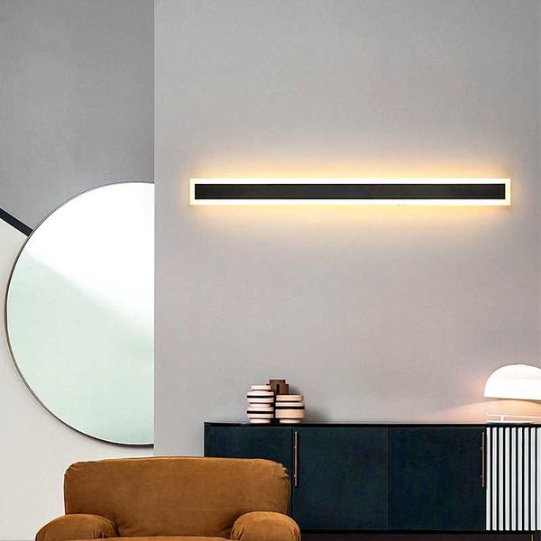

wall lamps led lamp long background light decor for home bedroom living room bedside outdoor sconce lighting fixture ac220v