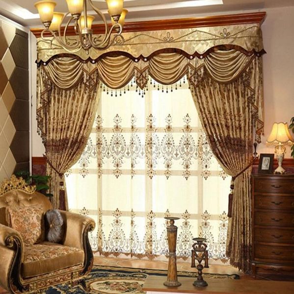 

curtain & drapes european style hollow embroidered embroidery customized luxury blackout curtains for living room and bedroom