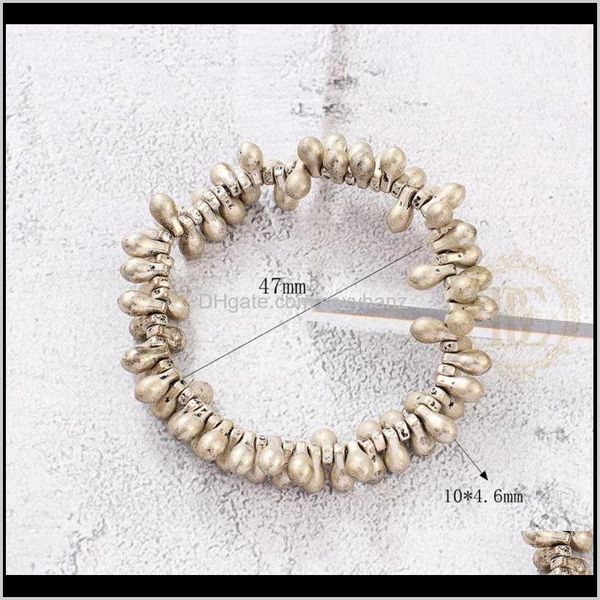 

bracelets jewelryone fashion jewelry vintage finish zinc based alloy bracelet with elastic cord (be47) beaded, strands drop delivery 2021 b1, Black
