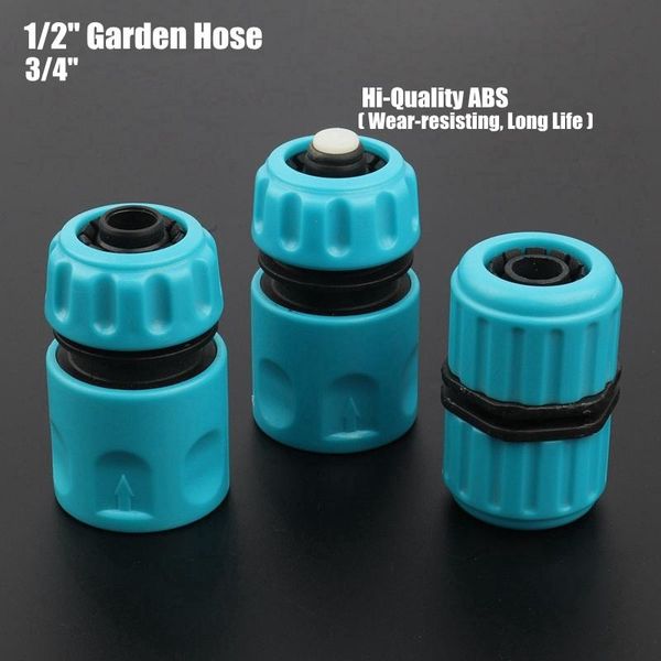 

watering equipments 1pc 1/2" 3/4" garden hose fast connectors hi-quality abs faucet water gun quick joints soft pipe repair connec