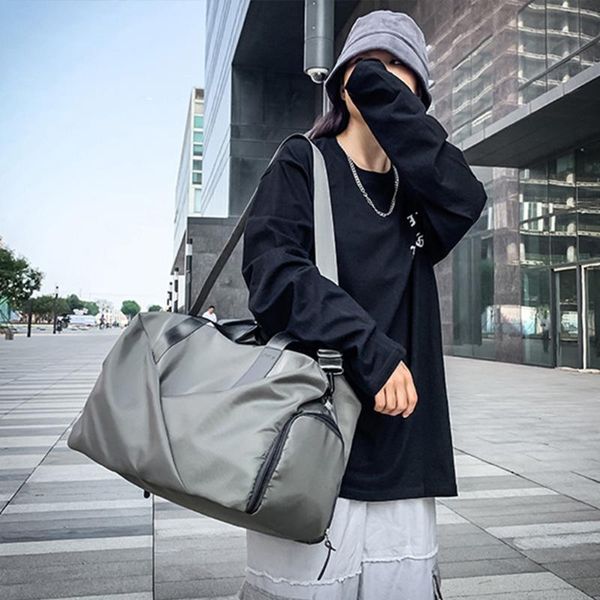 

men women multifunction sport pack fitness gym bag travel large capacity wear resistant with shoe compartment dry wet separation outdoor bag