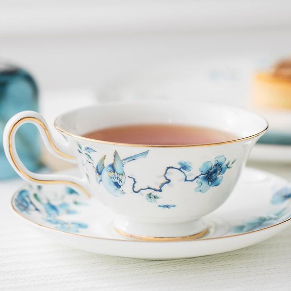 

cups & saucers flower tea coffee cup and saucer set decor espresso travel chinese vintage tazas de ceramica bj50bd