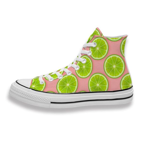 

custom printed frh lime pattern sneakers high mens womens running sho skateboard diy trainers canvas casual shoe