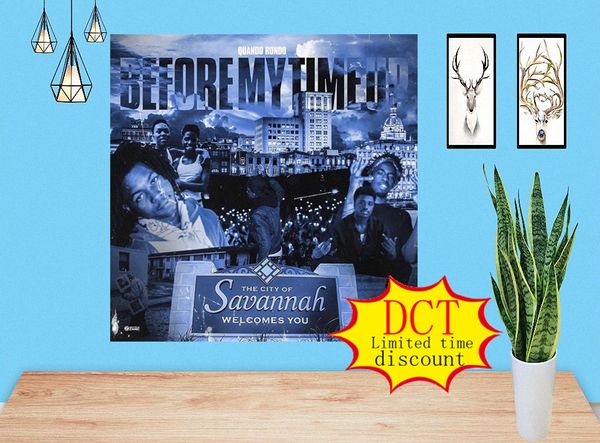 

before my time up quando rondo album poster rap music cover silk art print