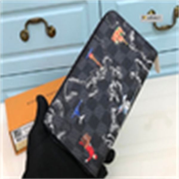 

fashion women wallet clutches brand plaid zipper bag designer real leather long luxury chain wallets compact purse mqp0 evening n67724 key c, Red;black