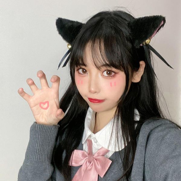 

hair accessories plush animal ears bell hairpins lolita sweet fluffy ear cosplay anime clips party costume women 2021