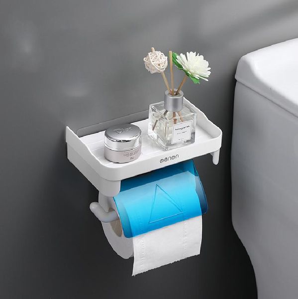 

toilet paper holders wall mount tissue box waterproof roll storage rack holder multifunctional bathroom shelves