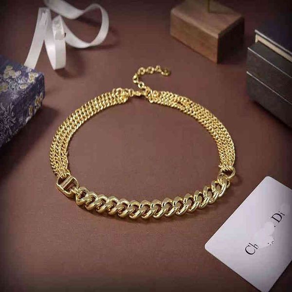 

factory specials aa 2021d clavicle chain necklace brass material fashion temperament simple neckchain female, Silver