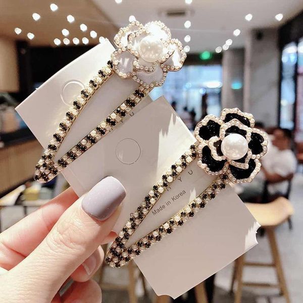 

hair clips & barrettes fashion retro snowflake camellia hairpin korea temperament simple flower clip rhinestone hairgrip for women girls, Golden;silver