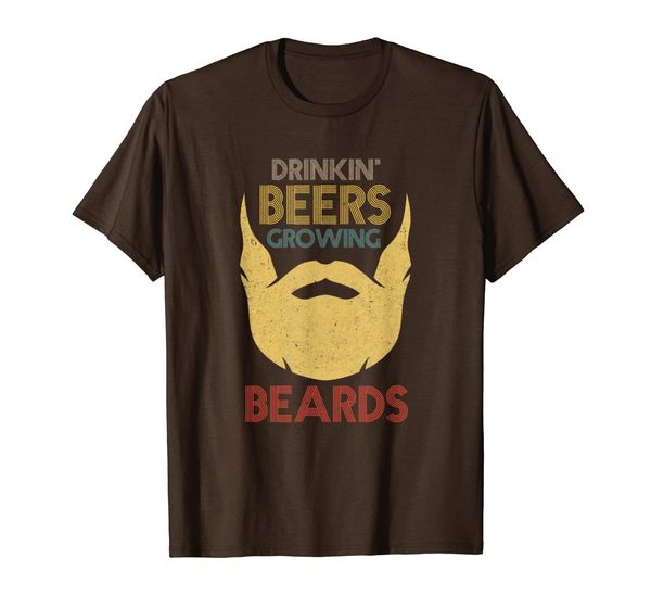 

Vintage Funny Drinking Beers Growing Beards T-Shirt, Mainly pictures