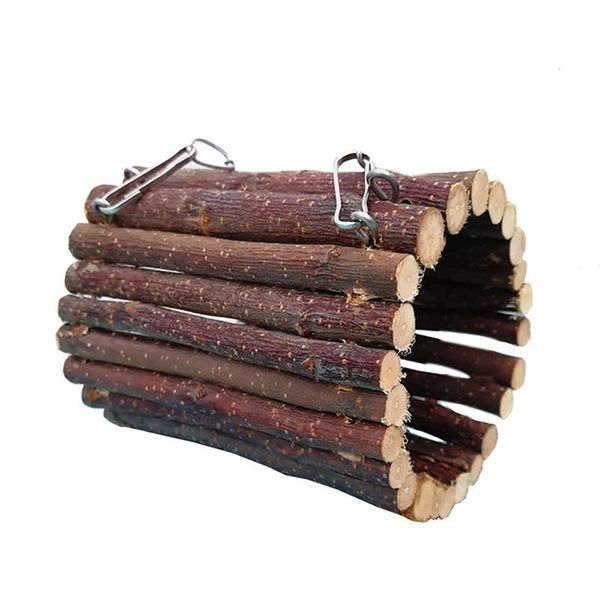 

small animal supplies 1 piece hamster tunnel toy creative natural wooden pet hamsters squirrel cage hanging hideout tube funny toys