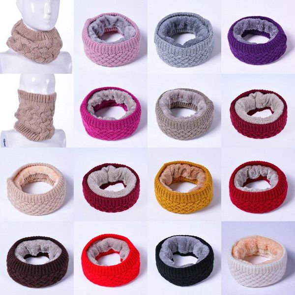 

fashion children knitted scarf boys girls warm winter scarves plus acrylic cotton women loop, Blue;gray