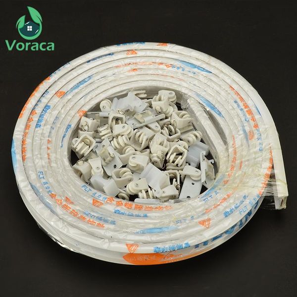 

5m flexible ceiling mounted curtain track rail straight slide windows balcony home decor accessories side clamping other