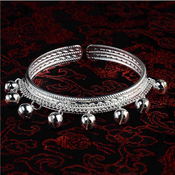 

chinese-style products miao yin ethnic style eight bell bracelets ten yuan shop stage accessories