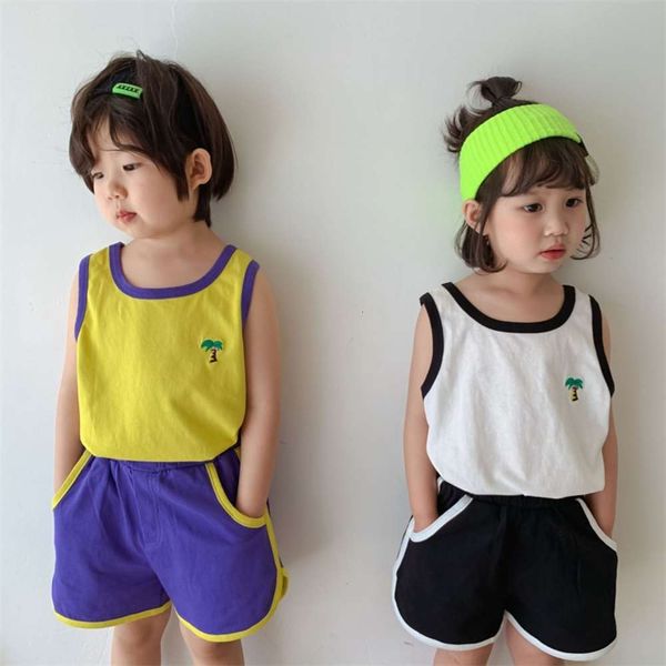 

21 summer korean children's suit for boys and girls, Gray