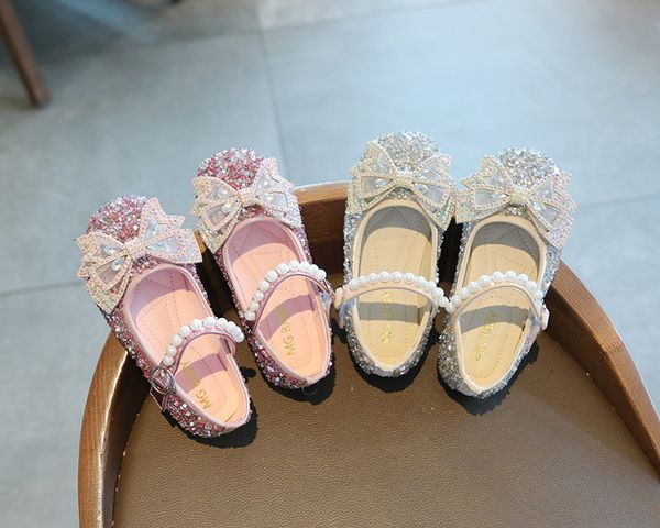 

girls princess shoes kids baby casual comfortable sandals bow single shoes fashion flashing princess cute girl shoes 2021, Black;grey