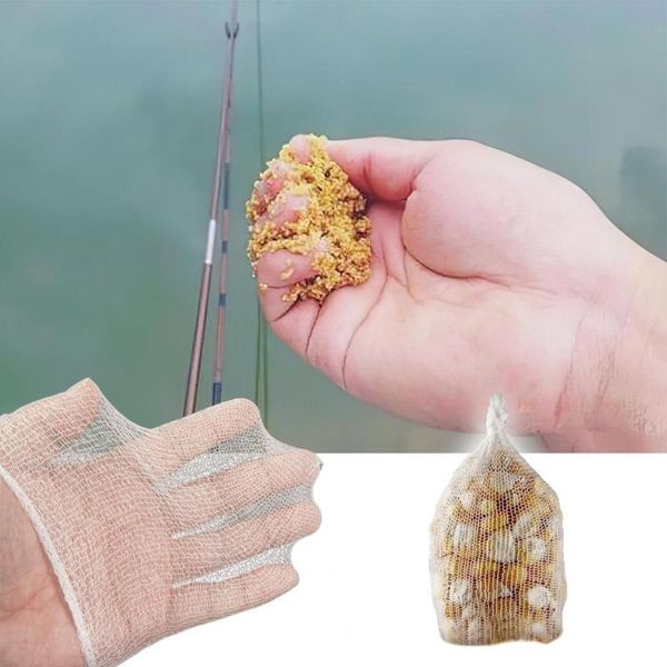 

european style carp nest feeder pva narrow mesh smooth water dissolve white refills bag outdoor fishing soluble accessories