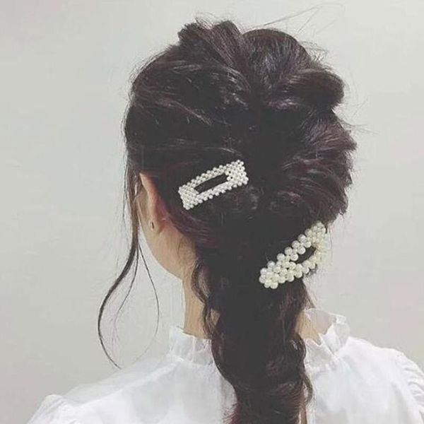 

hair clips & barrettes women elegant full pearls simple hairbands sweet headband hoops holder ornament head band lady fashion accessories, Golden;silver