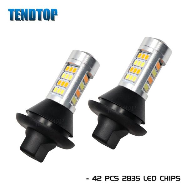 

emergency lights 2pcs 42smd 1156 ba15s bau15s 7440 t20 led bulbs drl daytime running lamp turn signal light amber/ice car assessories