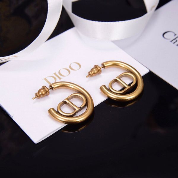 

brass old letter earrings female net red circle earrings black friday deals, Golden