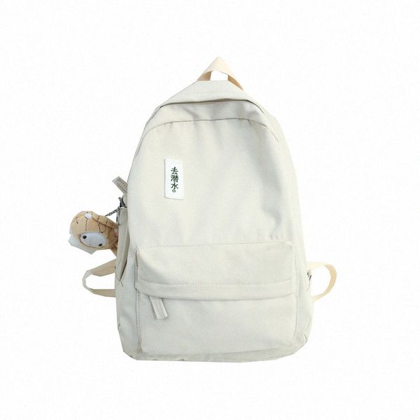 

nylon bags for women 2020 new solid color schoolbag fashion styleext student backpack travel backpack rucksack women women q1ot#