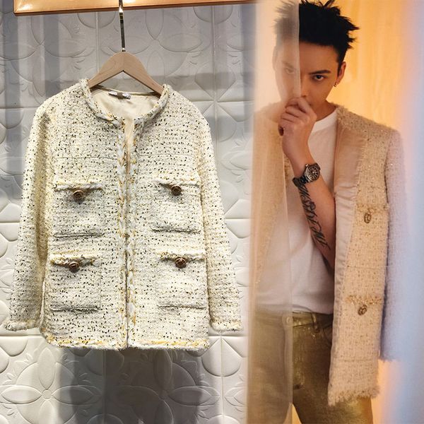 

luxury women's short coat8606 autumn and winter small fragrance star same gold silk lace splicing blended woolen et female, Black;brown