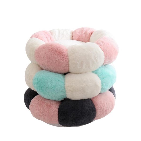 

kennels & pens super soft velvet petal bed pet nest cat sleeping bag warm pad removable washable double sided available