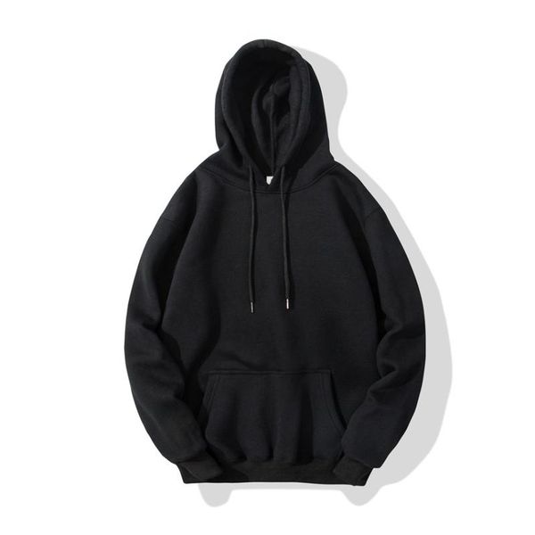 

men's hoodies & sweatshirts 2021 hoodie casual sportswear and women's brand fashion solid color pullover harajuku sweatshirt, Black
